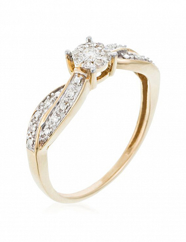 Le diamantaire Ring «Éclat joli», Gelbgold