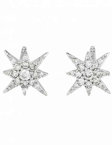 Le diamantaire Ohrringe «Star», Weissgold