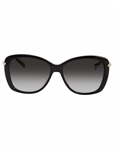 Longchamp Damensonnenbrille, schwarz/weiss/grau