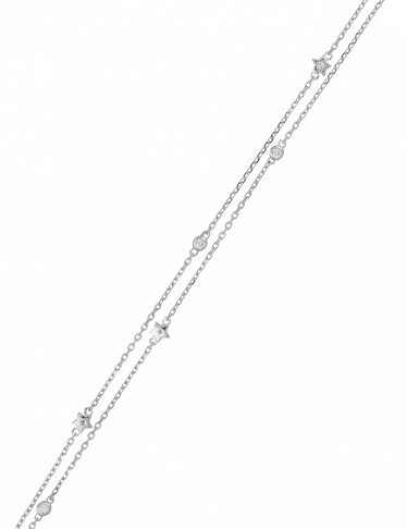 Artisan Joaillier Armband «Ligne de vie», Diamanten/Weissgold