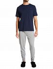 Tommy Hilfiger Set pantalon + t-shirt, bleu foncé/gris