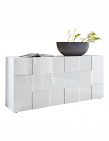 LC SPA Sideboard «Dana», L 181 x H 84 x P 43 cm, finition high-gloss, blanc