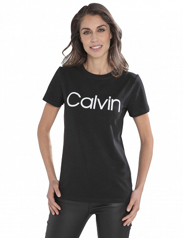 Calvin Klein T-Shirt für Damen, mit Rundhalsauschnitt, schwarz
