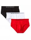 EMPORIO ARMANI Boxer Homme, set de 3, noir + blanc + rouge