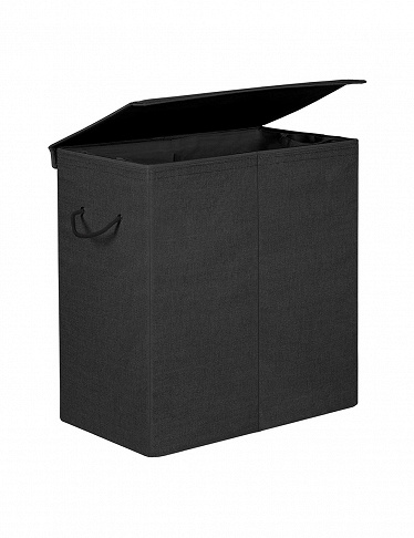 SONGMICS Wäschekorb mit herausnehmbarem Wäschesack, 142 l, schwarz