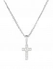 Diamanta Pendentif «Mini croix», diamant/or blanc