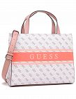 GUESS Handtasche «Monique», weiss/rosa