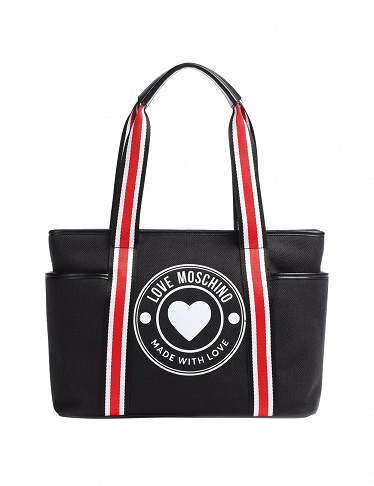 LOVE MOSCHINO Handtasche, mit Aussentaschen, schwarz