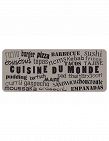 Tapis de cuisine «Cuisine du Monde», 50 x 120 cm, beige/noir