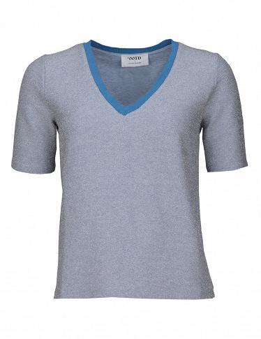 Studio Parisien T-Shirt, V-Ausschnitt, hellblau
