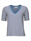 Studio Parisien T-shirt, encolure en V, bleu clair