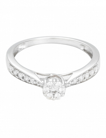 Le Diamantaire Ring «À tout jamais», Weissgold/Diamanten