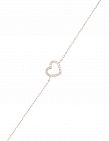 LE DIAMANTAIRE Bracelet «Mini coeur», diamants/or blanc