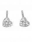 Le Diamantaire Boucles d'oreilles «Coeurs diamond», or blanc/diamants