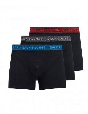 JACK & JONES Boxer, 3er-Pack, ohne Öffnung, noir
