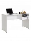 Schreibtisch «Colin», L 120 x H 75 x T 60 cm, weiss glänzend