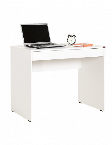 Schreibtisch «Leon», B 90 x H 75 x T 55 cm, weiss glänzend