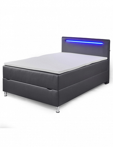 Meise Moebel Bett Box «Cadela», mit Stauraum und LED, schwarz