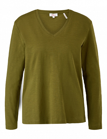 s.Oliver T-shirt, grün, Slim Fit