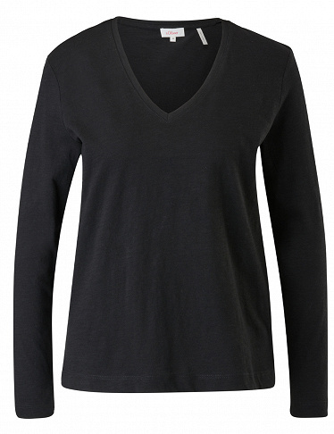 s.Oliver T-Shirt, schwarz, Slim Fit