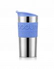 Bodum Thermos-Reisebecher «Travel Mug», 350 ml, blau/silber