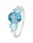 DIAMOND & CO Ring «Blue Hill», Topase/Weissgold