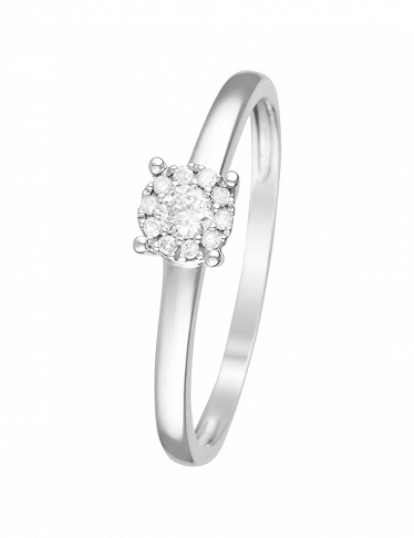DIAMOND & CO Ring «Akna», Diamanten/Weissgold