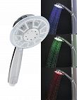 EASYmaxx Wasserspar-Duschkopf mit LEDs, funktioniert auf Wasserdruck