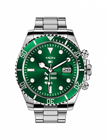 Smartwatch «Steel Smart Watch», aus Edelstahl, grün