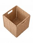 Faltbare Box aus natürlichem Material, B 30 x H 30 x T 30 cm