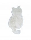 Starlyf Tapis «Chat», 93 x 47 x 2,5 cm, blanc