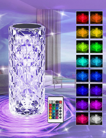 Lampe «Cristal», 16 Farben, H 19,5 cm