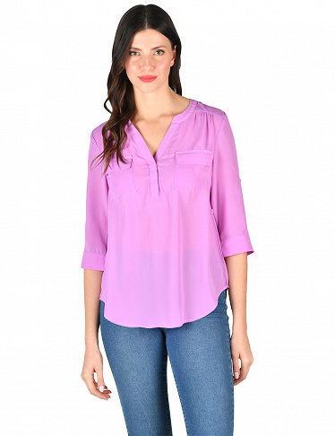 Bluse transparent, violett