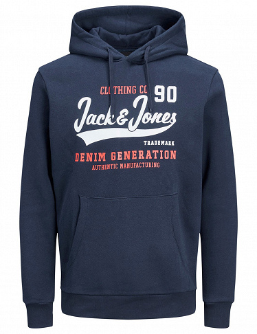 JACK & JONES Sweatshirt mit Kapuze, marine