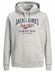 JACK&JONES Sweatshirt mit Kapuze, grau
