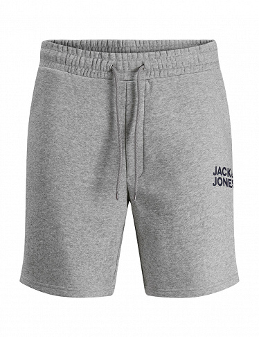 JACK & JONES Shorts mit Logo, grau