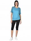 Ensemble, Top + Hose, blau + schwarz