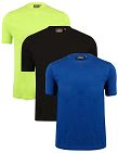 switcher T-Shirts «Bob II», 3er-Pack, Herren, grün + schwarz + blau