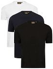 switcher T-Shirts «Bob II», 3er-Pack, Herren, weiss + marine + schwarz