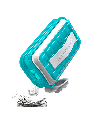 Eiswürfelbehälter «Icebreaker Pop», 18 Eiswürfel, hellblau