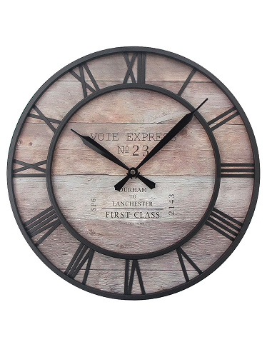 Uhr «Wood», Ø39 cm