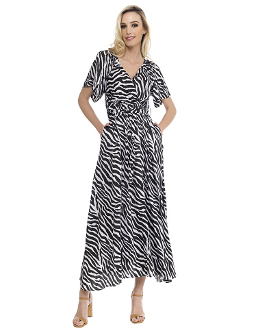 tANtRA Kleid «Love», schwarz/weiss, zebra