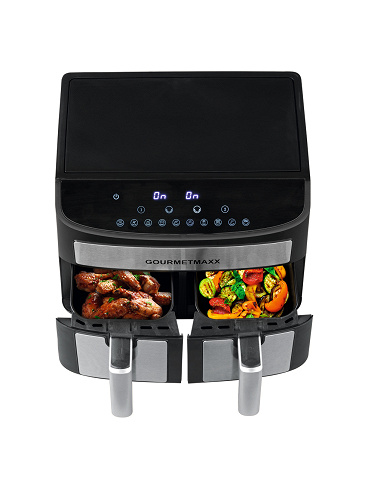 GOURMETmaxx Friteuse à air chaud Double Compartiment Airfryer