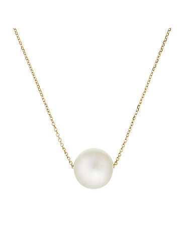 By Colette Halskette «Single pearl», Gelbgold 375