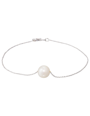 By Colette Armband «Single pearl», Perle/Gelbgold 375
