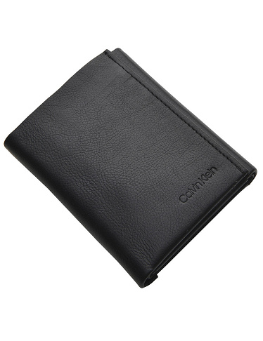 Calvin Klein Brieftasche «Thomas» aus Rindsleder, schwarz