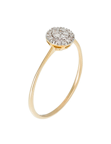 Artisan Joailler Ring «Mon rayon de soleil», Diamanten/Gelbgold