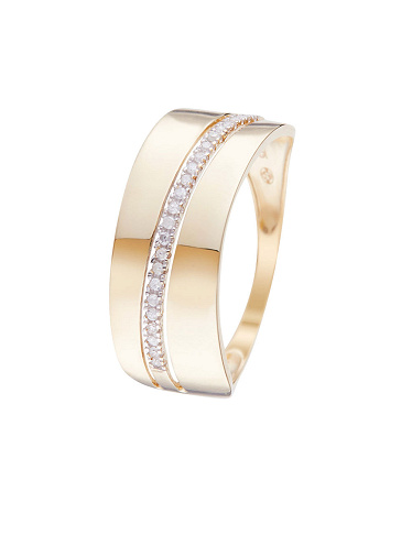 Artisan Joailler Ring «Madison», Diamanten/Gelbgold
