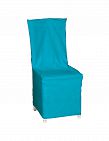 Housse de chaise avec noeuds, turquoise