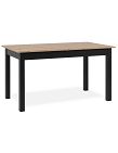 Table «Coburg», extensible, Lo 140-180 x La 80 x H 76 cm, décor chêne/noir